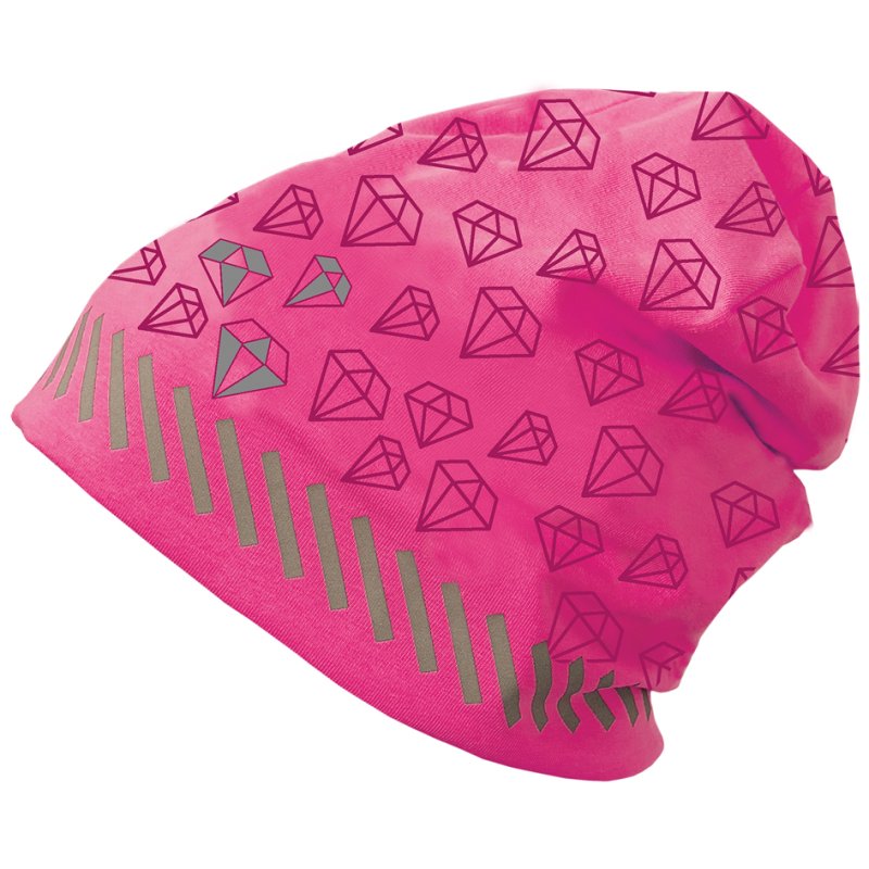 ROTH bonnet jersey enfant ReflActions Diamant, rose, surfaces réfléchissantes, 50-54 cm