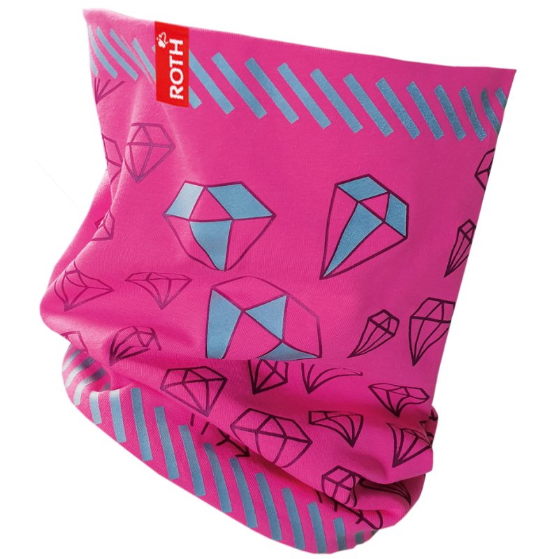 ROTH reflecterende kinder colsjaal Roar, geel, 50-54 cm
