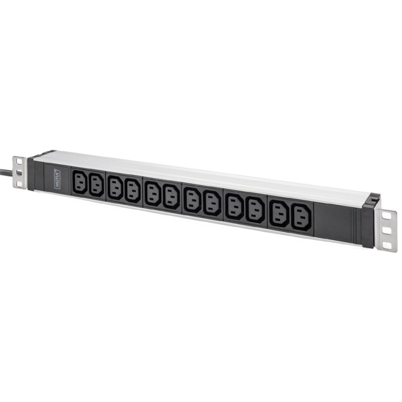 DIGITUS Multiprise 19" pour appareils de refroidissement, 12 prises, 1HE