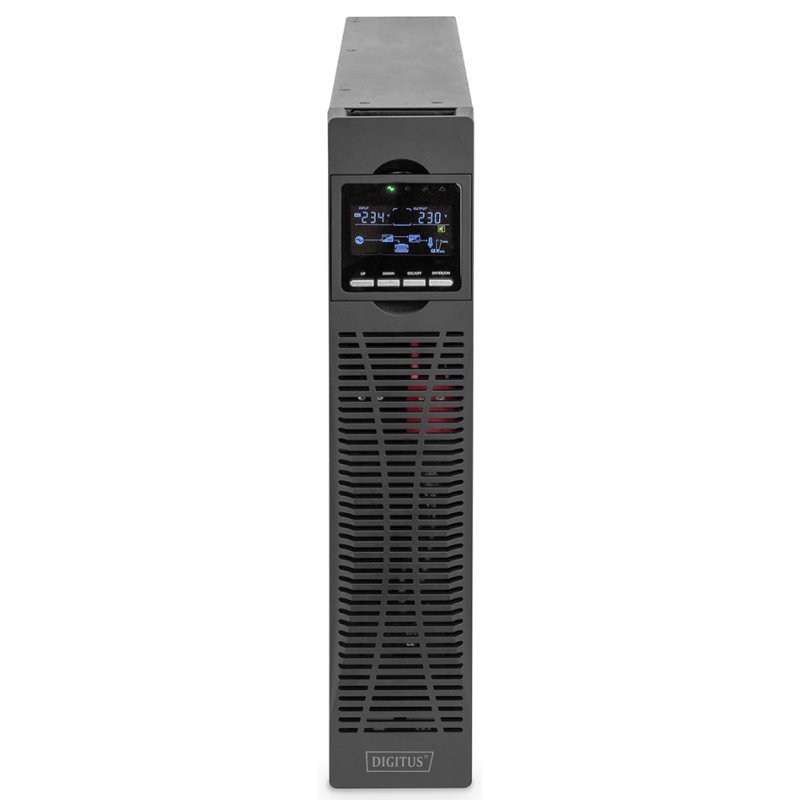 DIGITUS Onduleur online 1500 VA/1500 Watt, 8x IEC C13, écran LCD