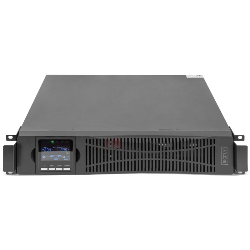 DIGITUS UPS en ligne 2000 VA/2000 Watts, remplacement batterie en cours de fonctionnement, écran LCD