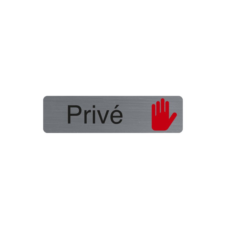 EXACOMPTA panneau Entrée, aluminium brossé, autocollant, 165×44 mm