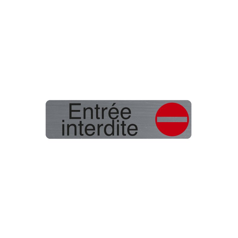 EXACOMPTA panneau Entrée, aluminium brossé, autocollant, 165×44 mm