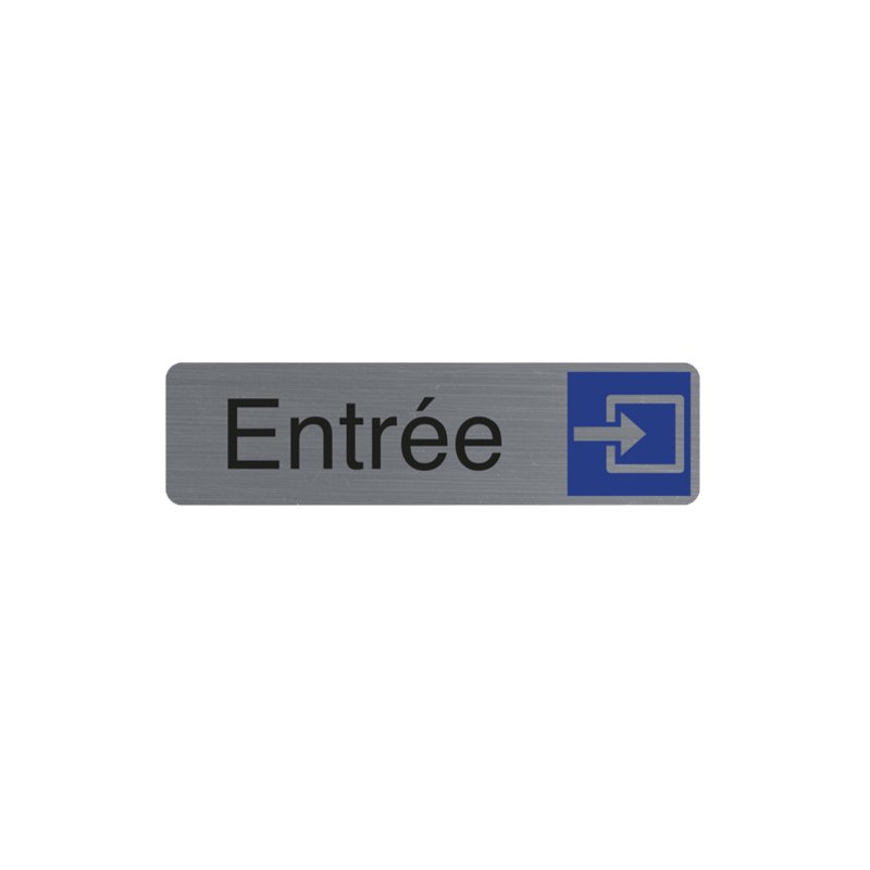 EXACOMPTA panneau Entrée, aluminium brossé, autocollant, 165×44 mm