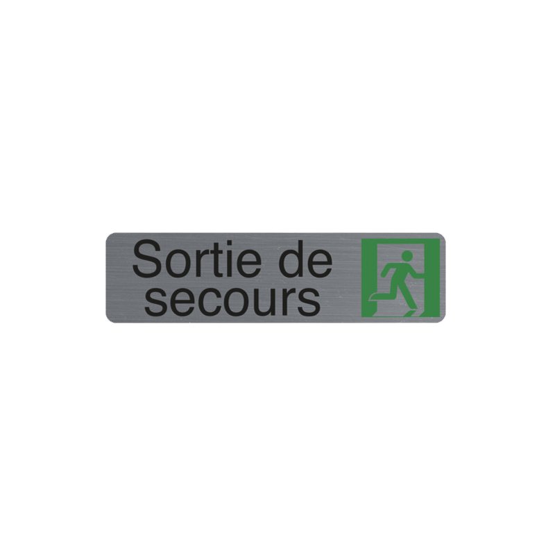 EXACOMPTA panneau Entrée, aluminium brossé, autocollant, 165×44 mm