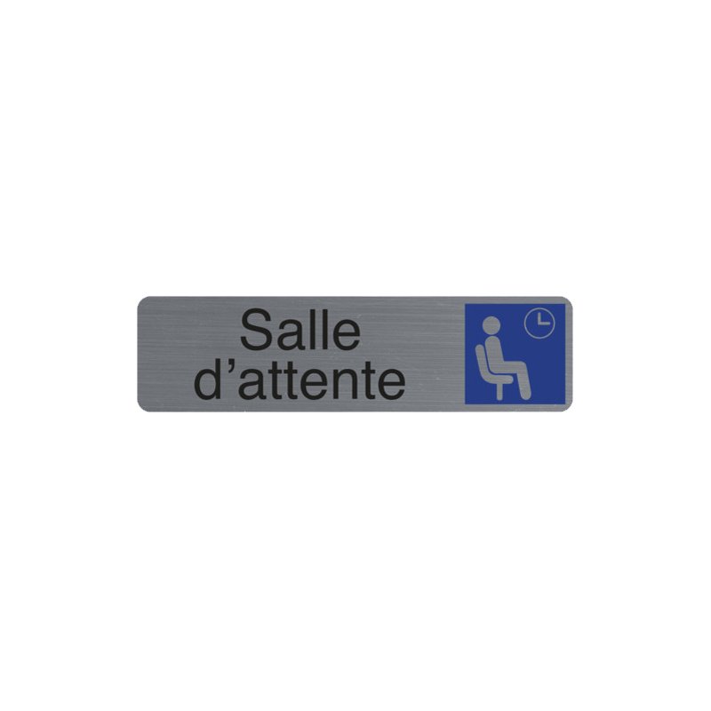 EXACOMPTA panneau de signalisation Vestiaire, 165×44 mm, autocollant, aspect aluminium