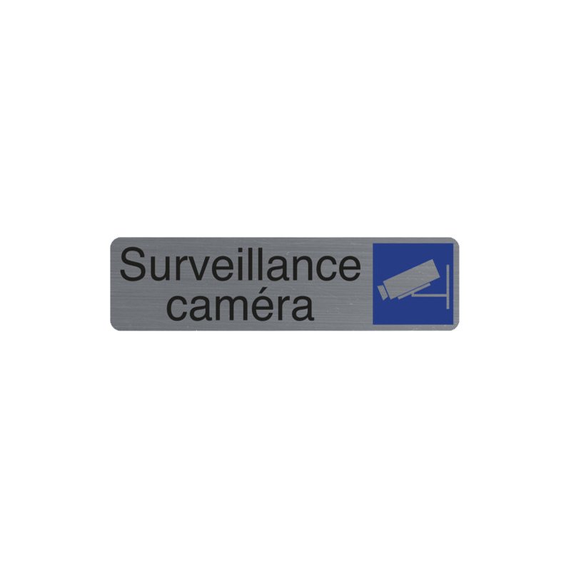 EXACOMPTA tableau de surveillance caméra, autocollant, aspect aluminium, 165×44 mm