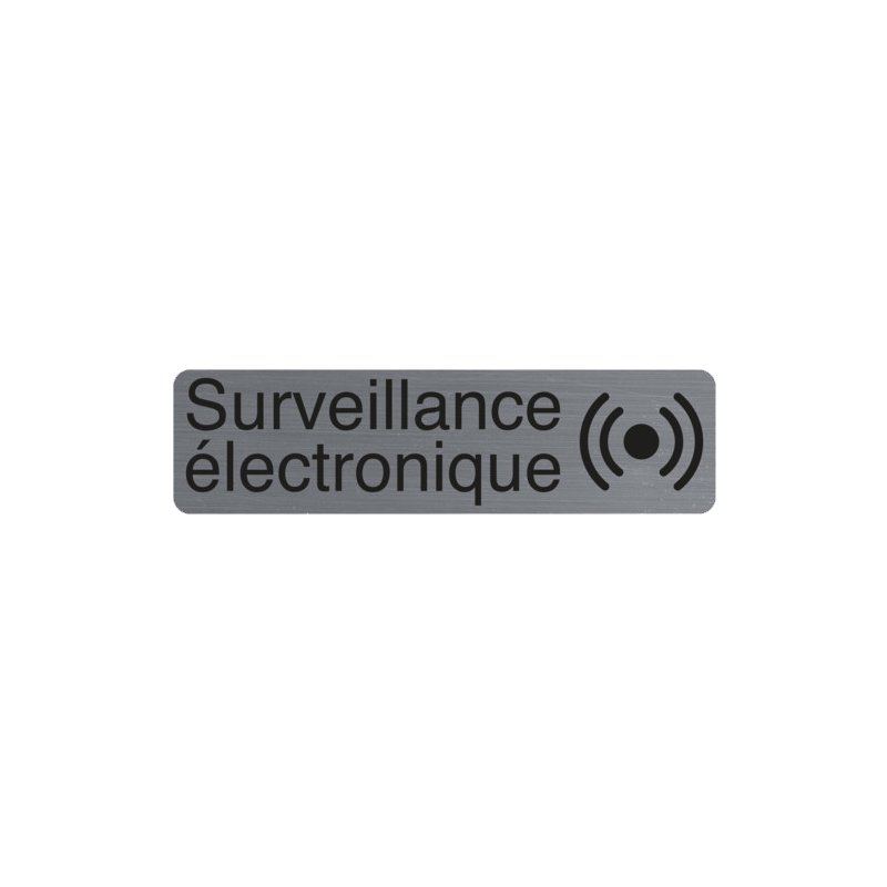 EXACOMPTA tableau de surveillance caméra, autocollant, aspect aluminium, 165×44 mm