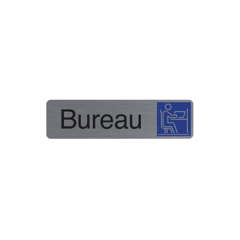 EXACOMPTA panneau « Pousser », autocollant, finition aluminium, 165×44 mm