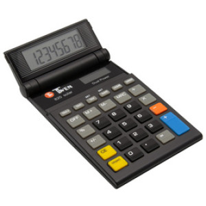 TWEN zakrekenmachine 820 Solar, zwart, 8-stellig display