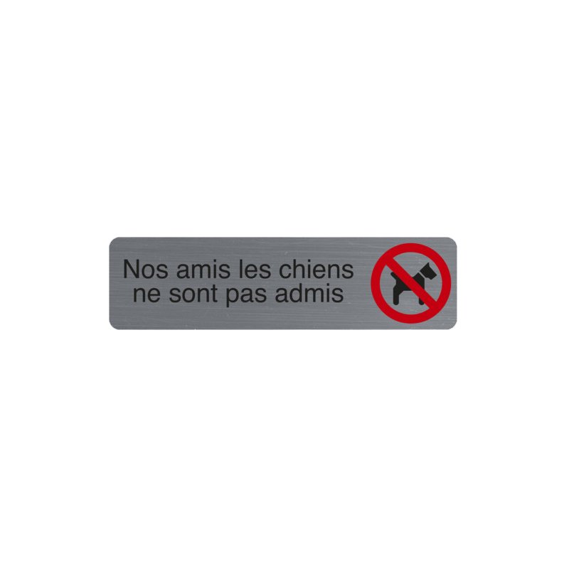 EXACOMPTA panneau interdiction de fumer, autocollant, 165×44 mm, aspect aluminium