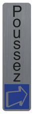 EXACOMPTA bord Trek, aluminium geborsteld, zelfklevend, 44×165 mm