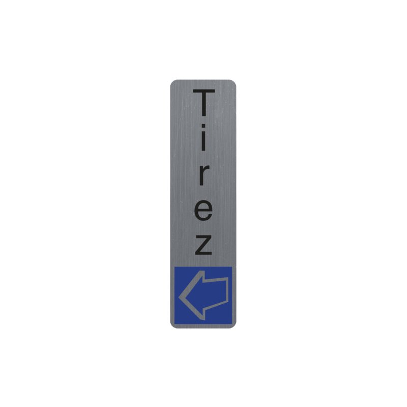 EXACOMPTA panneau Pousser, autocollant, aspect aluminium, 44×165 mm