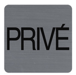 EXACOMPTA signaleringsbord Privé, zelfklevend, 75×75 mm, geborsteld aluminium