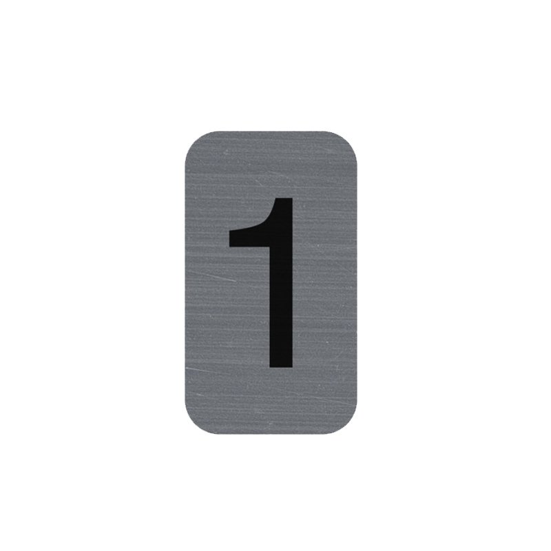 EXACOMPTA étiquette chiffre autocollante '6', 25×44 mm, aluminium brossé