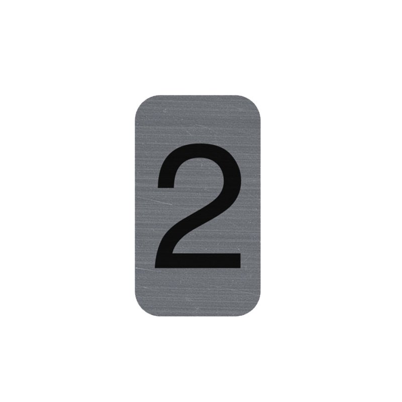 EXACOMPTA étiquette chiffre autocollante '6', 25×44 mm, aluminium brossé