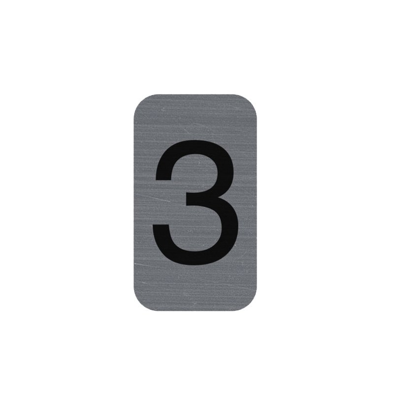 EXACOMPTA étiquette chiffre autocollante '6', 25×44 mm, aluminium brossé