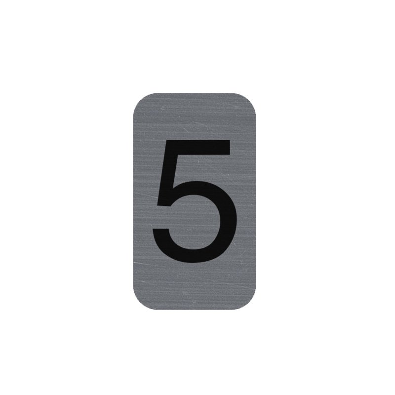 EXACOMPTA étiquette chiffre autocollante '6', 25×44 mm, aluminium brossé