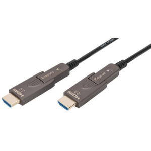DIGITUS HDMI glasvezelkabel, 4K, zwart, 20 meter
