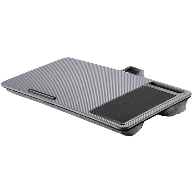 DIGITUS support pour ordinateur portable avec tapis de souris et support téléphone, gris, jusqu'à 17 pouces