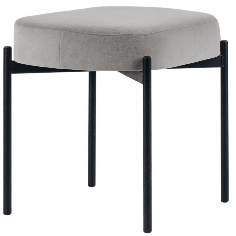 PAPERFLOW banquette Gaia, taille S, tissu velours, gris