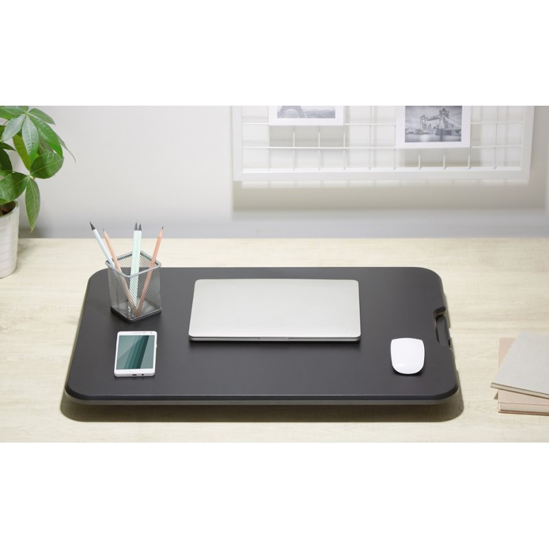 DIGITUS ergonomische zit-sta werkplek, zwart, 6 hoogtes instelbaar, 670×470 mm