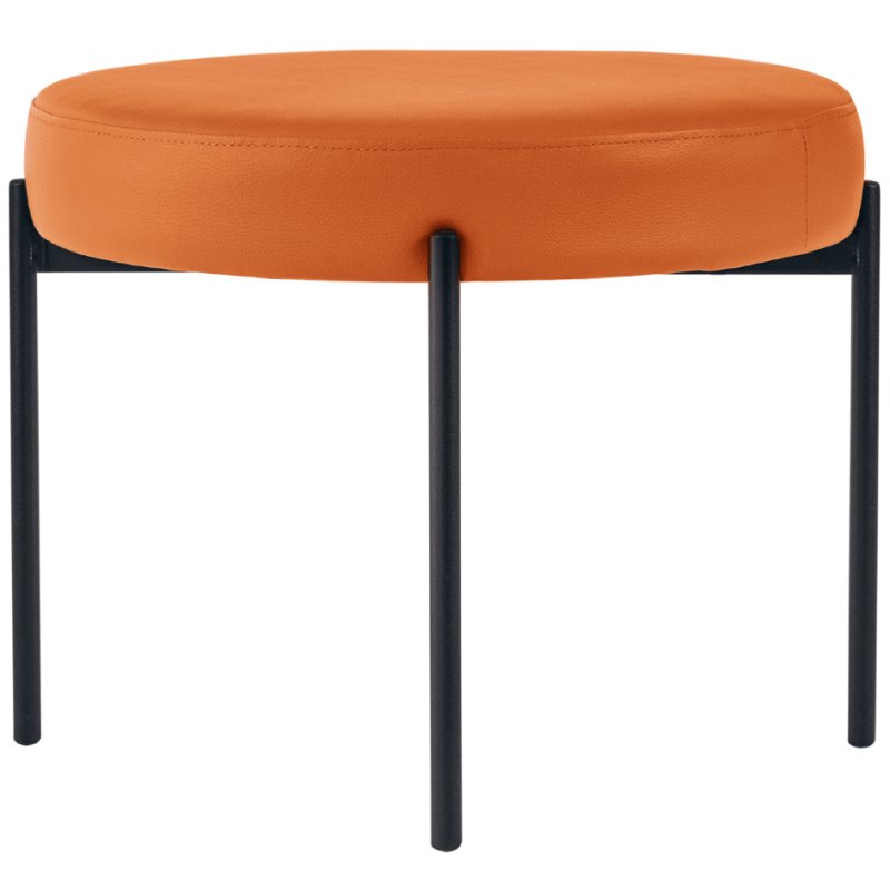 PAPERFLOW tabouret GAIA, revêtement en similicuir, orange, Ø 575 mm