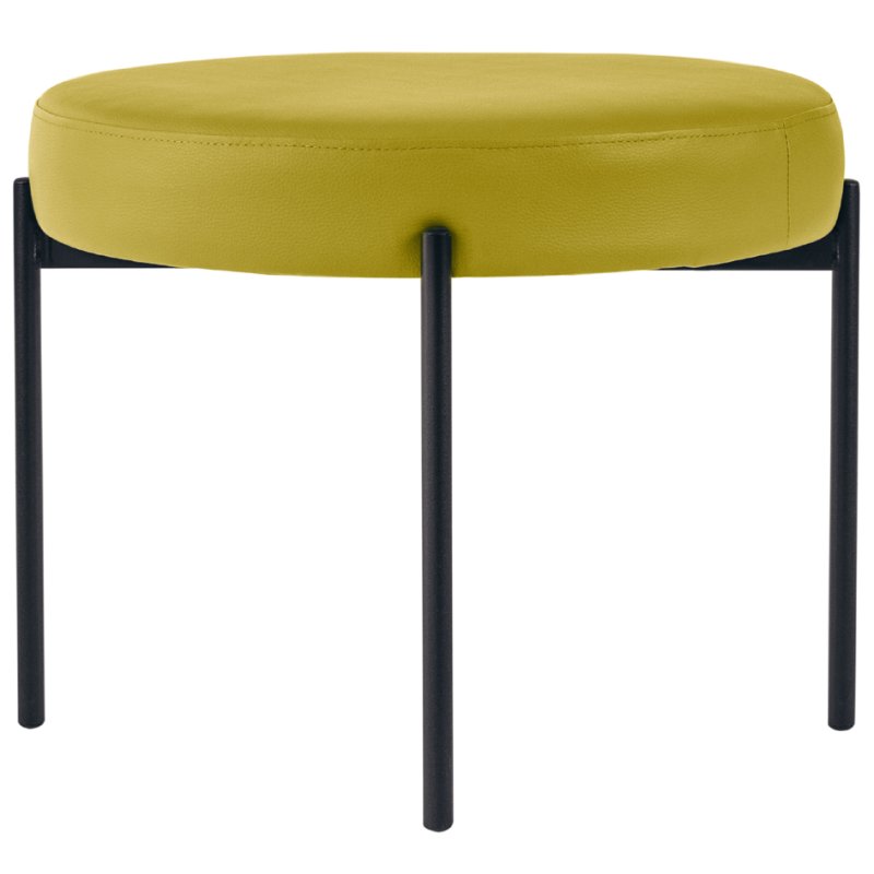 PAPERFLOW tabouret GAIA, revêtement en similicuir, orange, Ø 575 mm