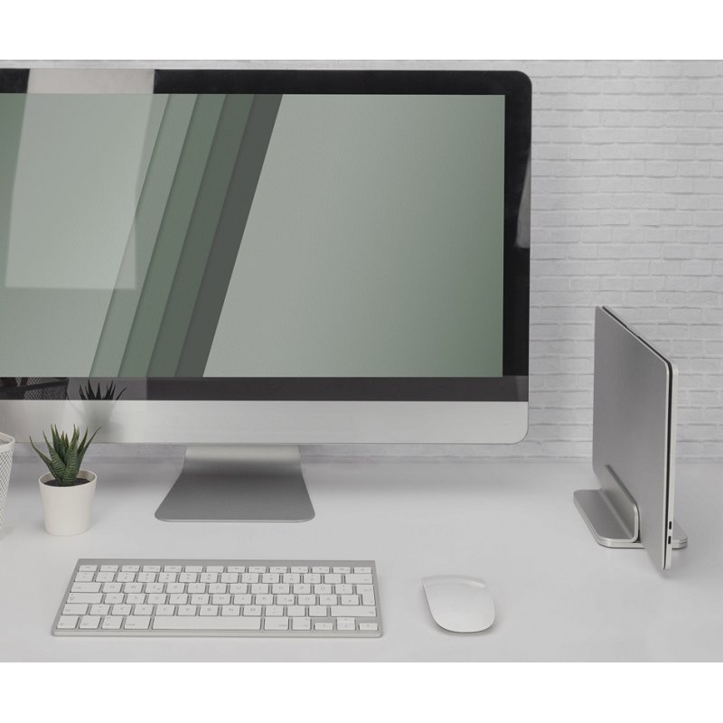 DIGITUS verticale laptopstandaard, aluminium, zilver, max 10 kg