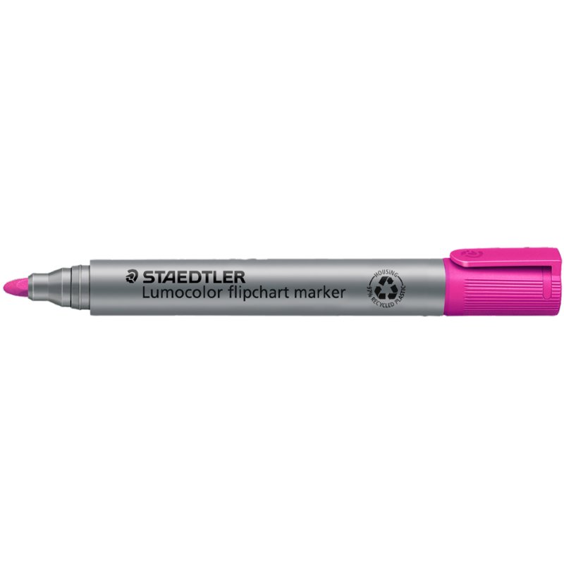 STAEDTLER Lumocolor flipchartmarker, navulbaar, roze, 2,0 mm