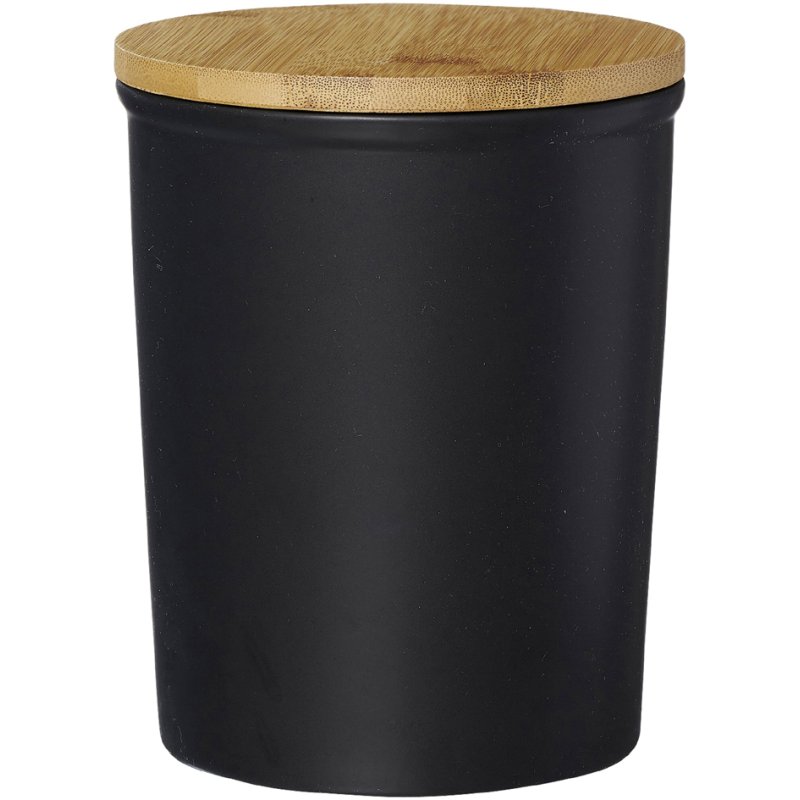 Ritzenhoff & Breker pot de rangement Jasper, noir, 200 ml, grès avec couvercle bambou