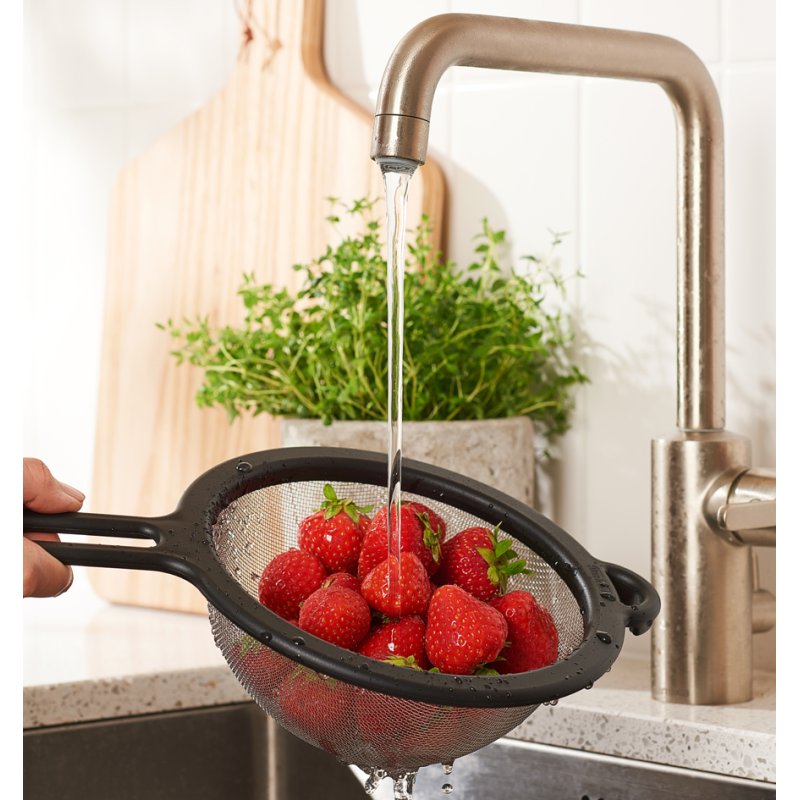 GastroMax fijnmazige zeef, 150 mm, zwart