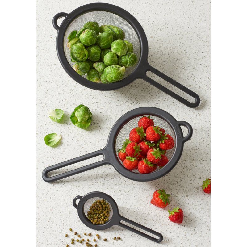 GastroMax fijnmazige zeef, 150 mm, zwart