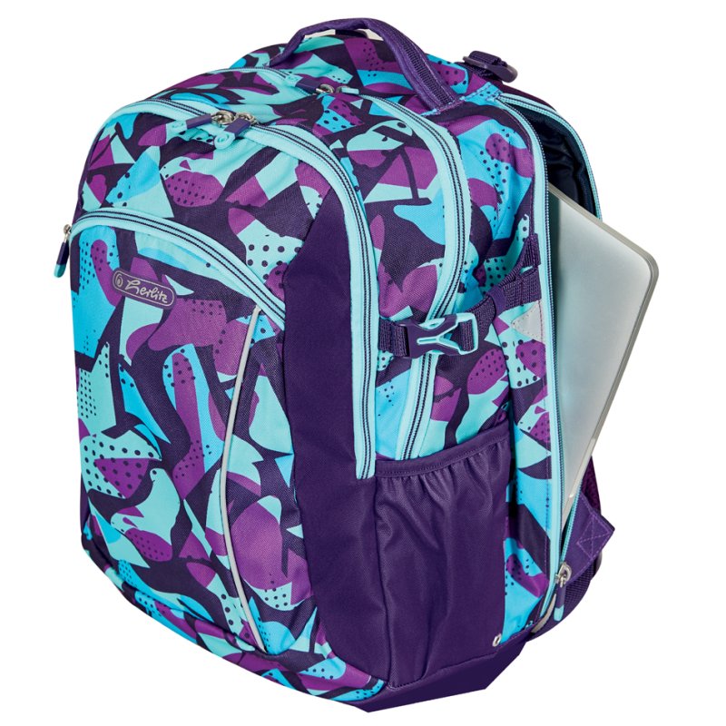 herlitz rugzak Ultimate Camouflage Paars, gerecycled materiaal, 24 L