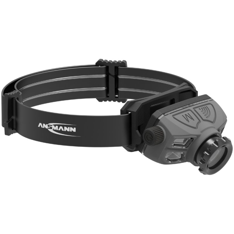 ANSMANN Lampe Frontale HD450FRS, noir, rechargeable, portée jusqu'à 92 m