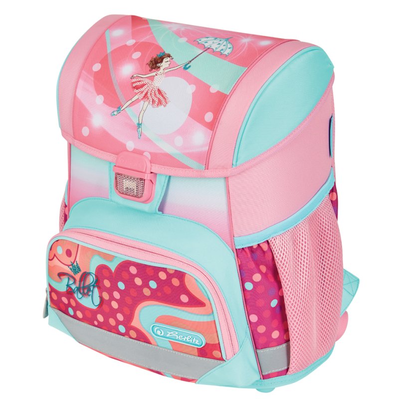 herlitz sac à dos Loop Plus Ballet Amour, rose/turquoise, 16 L, incl. étui et sac de sport