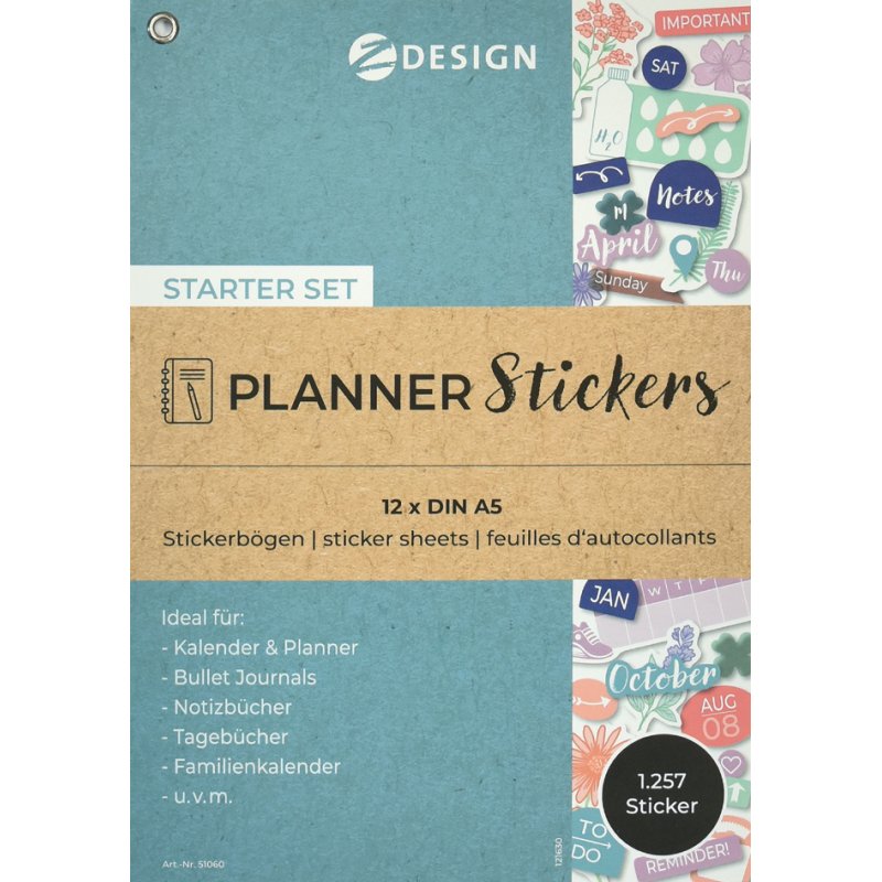 AVERY Zweckform planningsstickers Iconen & Decoratie, permanent, bont bedrukt, 1356 stuks