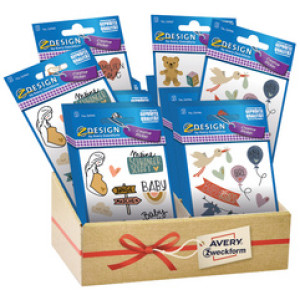 AVERY Zweckform creatieve babycollectie, papier permanent, 60 stuks, 4 motieven