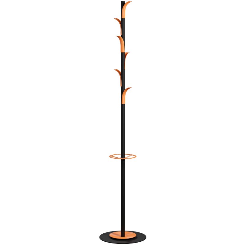 PAPERFLOW portemanteau PALM SPRINGS, 6 crochets, noir/orange, 175 cm haut