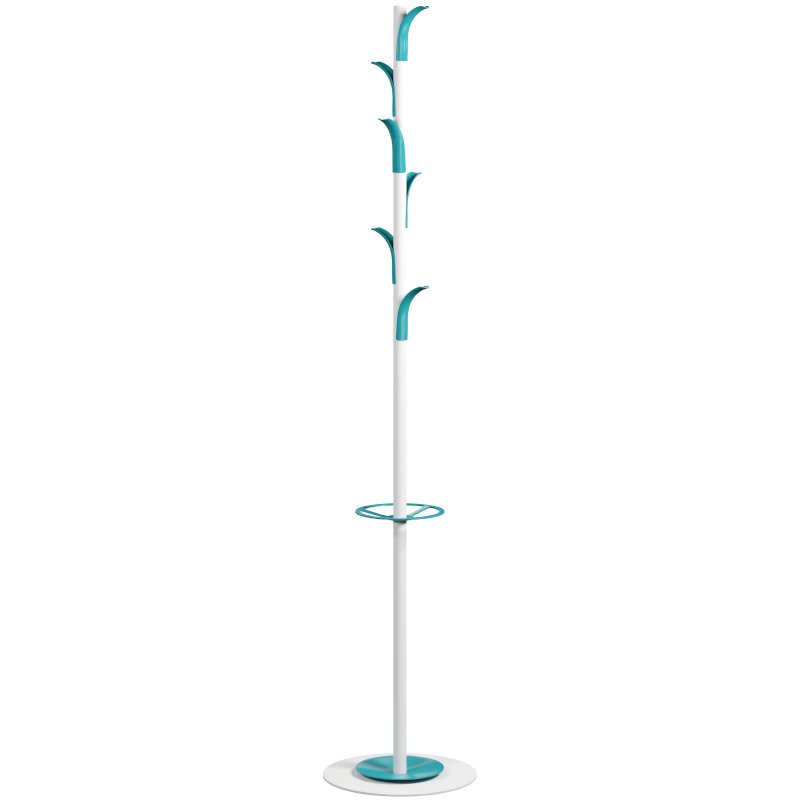 PAPERFLOW Porte-manteau Palm Springs, 6 crochets, bleu, 175 cm