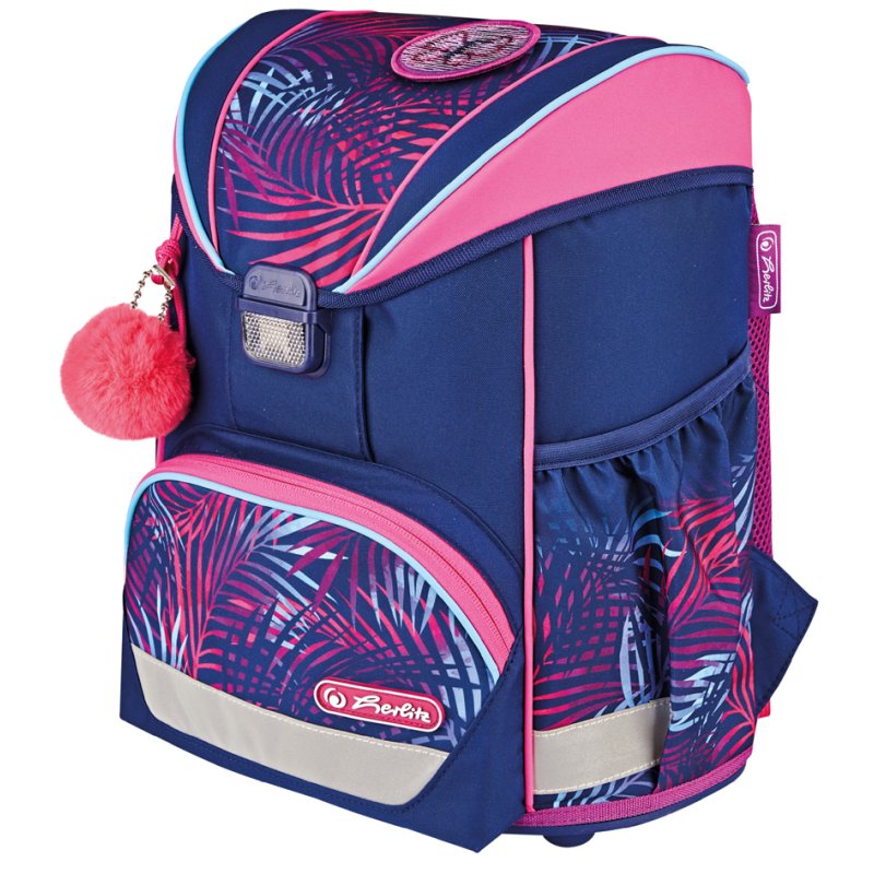 herlitz cartable UltraLight Plus Tropical Chill, bleu foncé/rose, 15 L, ergonomique
