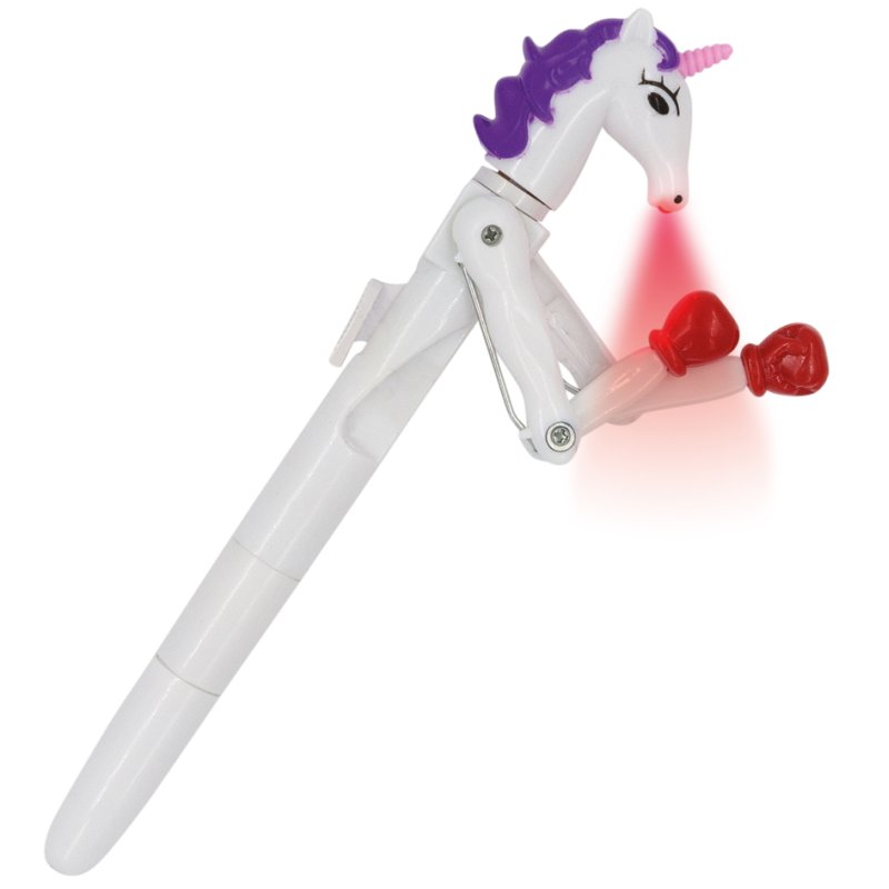 WEDO unicorn ballpoint pen Lucky Punch, LED light, assorted pink and white, 0.5 mm