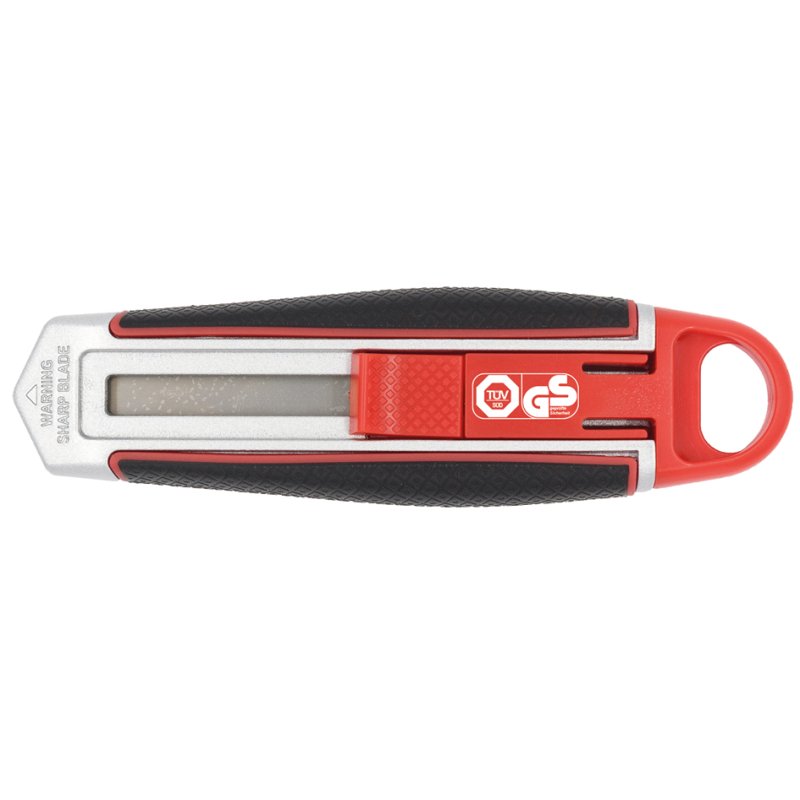 WEDO Cutter de sécurité avec lame longue, 18 mm, rouge/noir