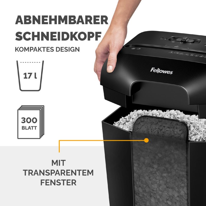 Fellowes destructeur papier Powershred LX41, 8 feuilles, P-4/T-4, noir