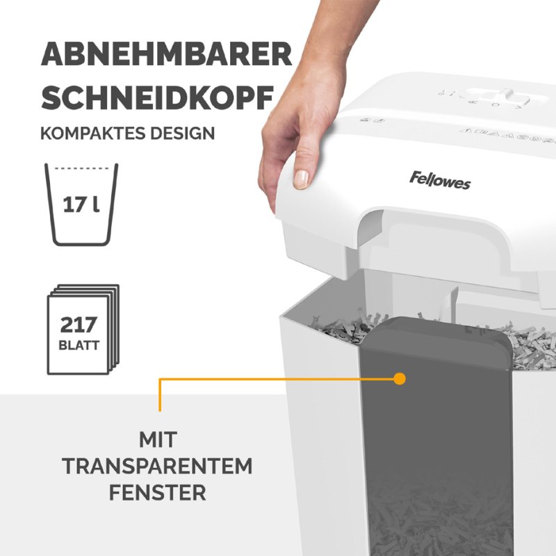 Fellowes destructeur de papier Powershred LX50, 9 feuilles, 17 litres, noir