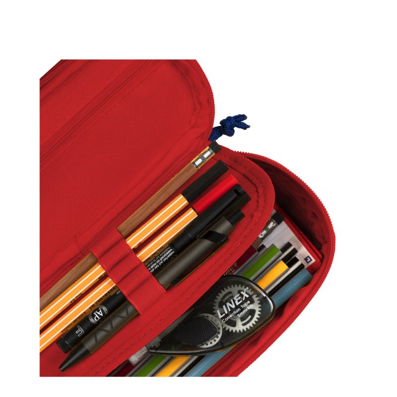 Oxford étui à crayons polyester, ovale, rouge, 230×110×60 mm