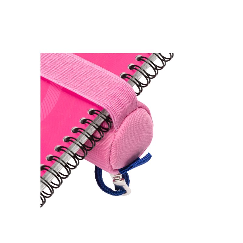 Oxford étui, polyester, rond, rose, 22×4×4 cm