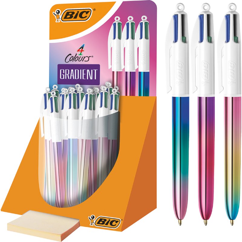 Bic balpennen Gradient, 4 kleuren, displayverpakking, 30 stuks