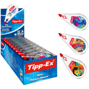 Tipp-Ex Mini Pocket Mouse correctieroller decoratie, 5 mm × 6 m, 10 stuks