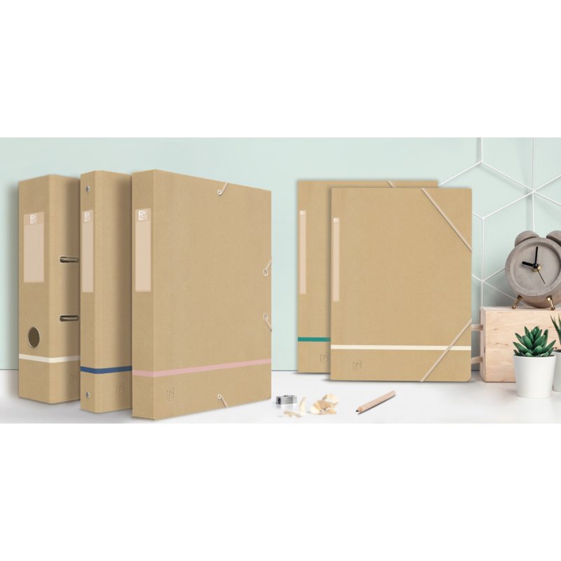 Oxford folder with corner elastic TOUAREG, A4, beige, 450 g/m²